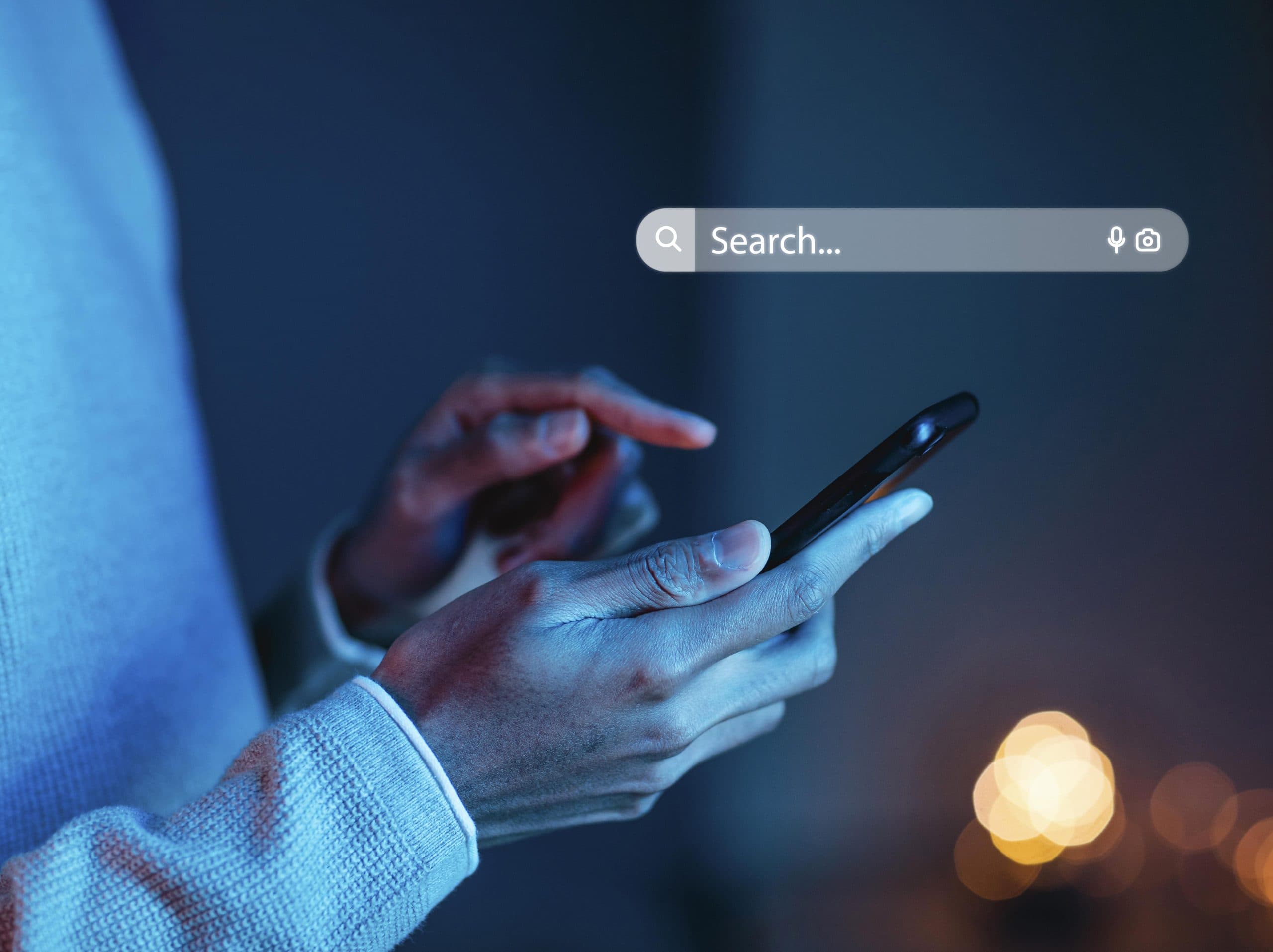 Ricerca di un nome a dominio su un dispositivo mobile