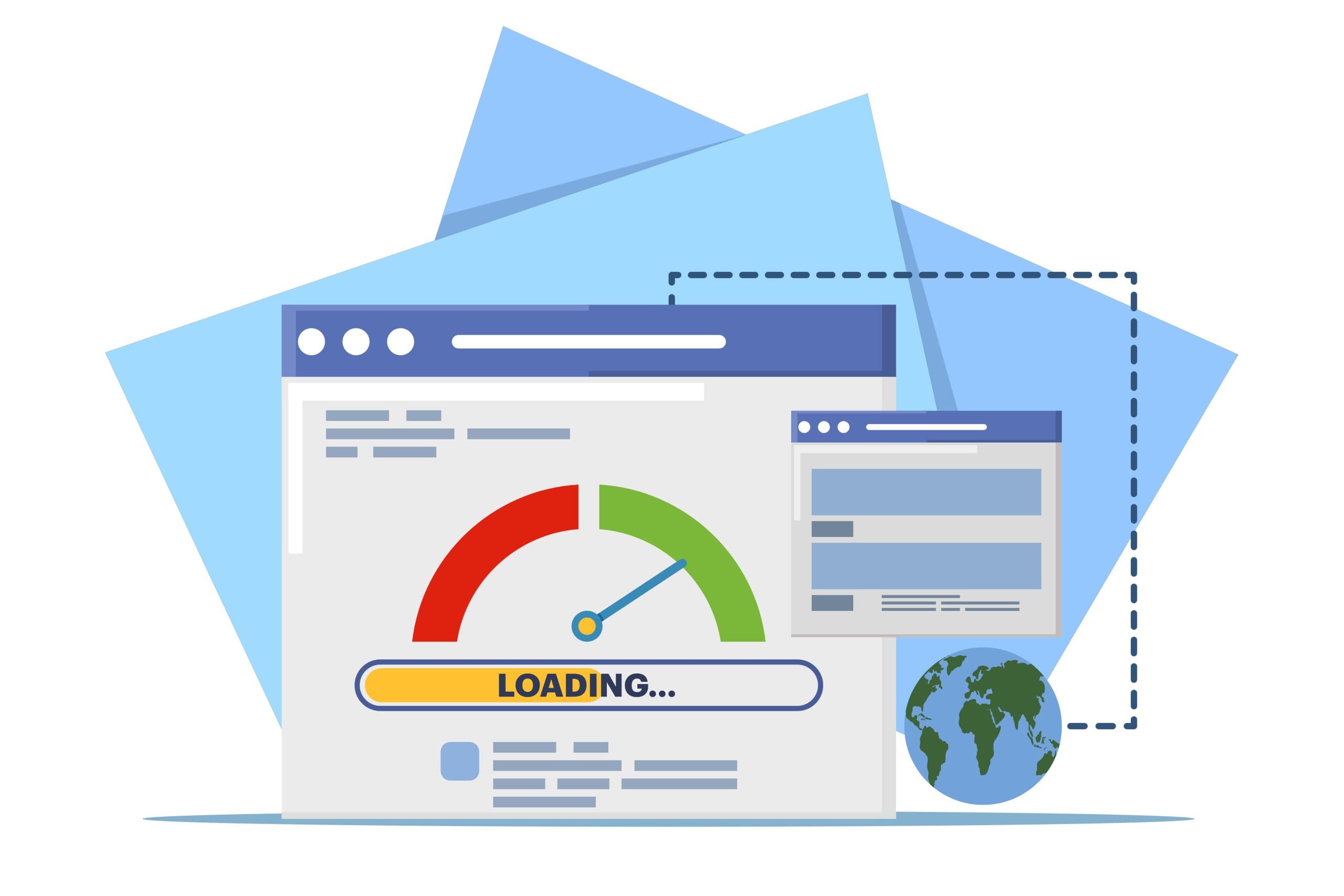 Indicatore di velocità di caricamento di un sito web